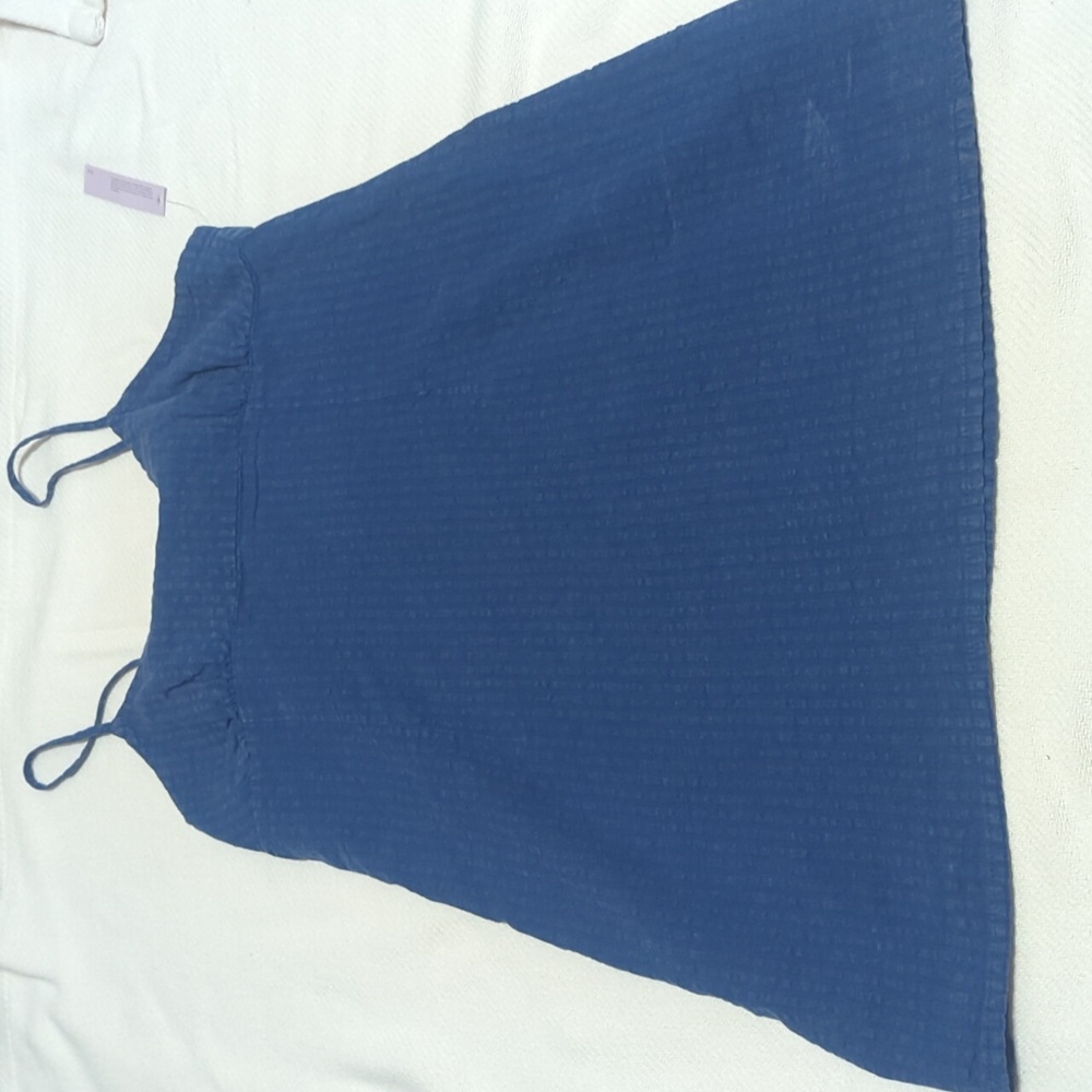Wild Fable Blue Textured Mini Dress Adjustable Straps Cutout Back XXL NWT 624